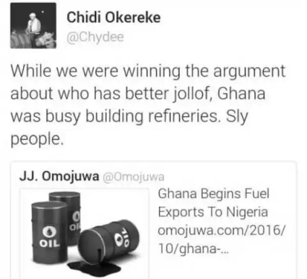 Between Nigerian jollof and Ghana petrol...
